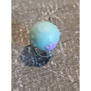 Mini blue paw pet ball suction cup toy figure